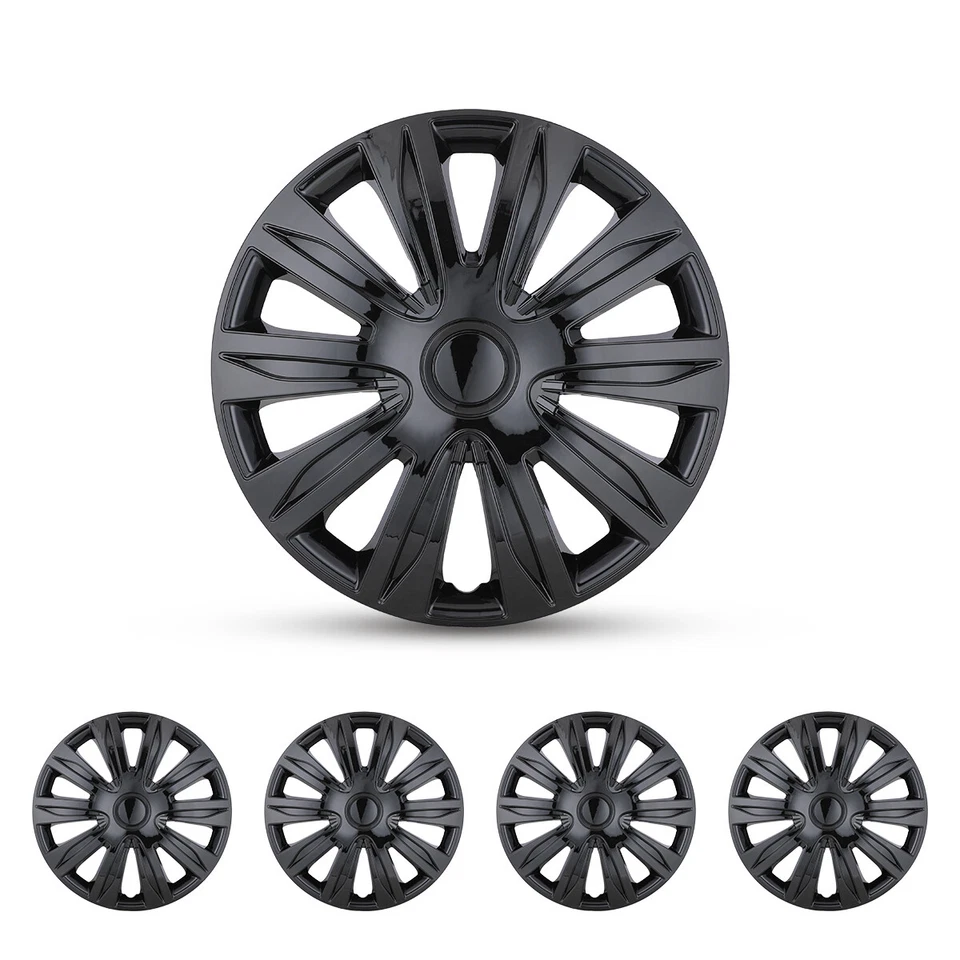 17" Universal 4PCS Wheel Covers Snap On Full Hub Caps fit R17 Tire & Steel Rim Foto 4 de 4