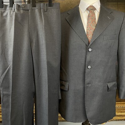BESPOKE Ermenegildo Zegna Super 120's Wool 42R 32 x 28 Gray