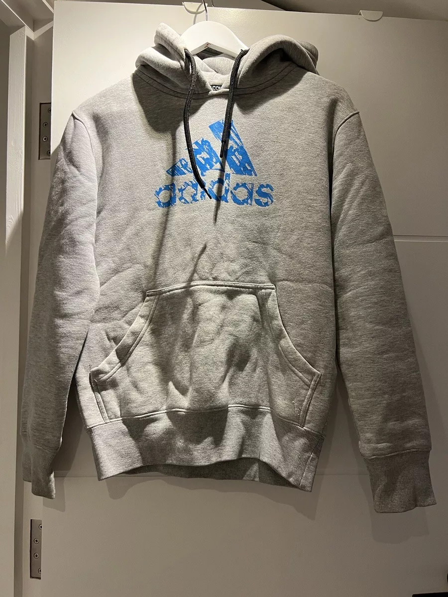 Grey and top blue adidas hoodie