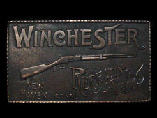 MG19107 VINTAGE 1970s KOLEACO  WINCHESTER REPEATING ARMS  GUN BELT BUCKLE