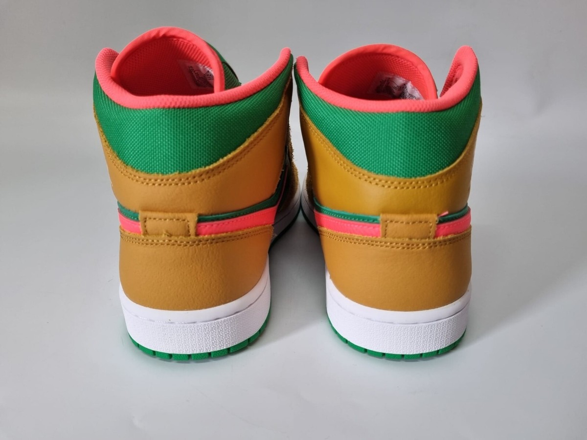 Nike Air Jordan 1 Mid SE Wheat WaterMelon Chutney Green