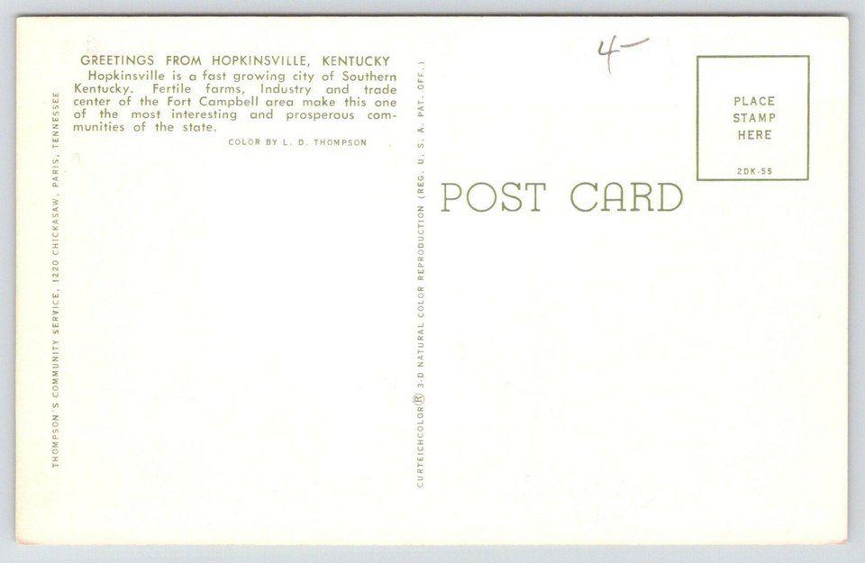 Hopkinsville Kentucky~Main Street~Keach's~Little Cafe~WKOA Radio~1950s ...