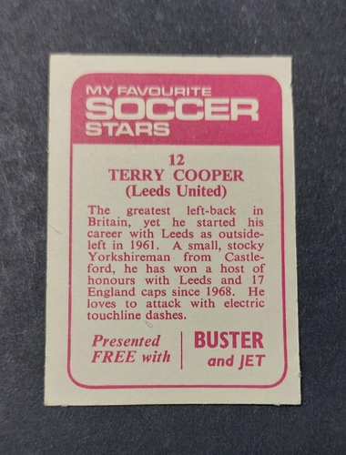 IPC Cards - My Favourite Soccer Stars 1971 - Buster & Jet Red Back - Picture 21 of 66