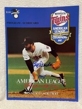 GORGEOUS Jeff Reardon AUTOGRAPHED 1987 ALCS Game Program, Minnesota Twins, MINT!