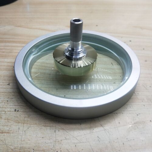 Professional Glass Lens+Aluminum frame Base For Spinning Top Spinner 114mm - Picture 6 of 6
