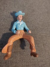 Vtg Horse Riding Cowgirl Toy Figure 3"