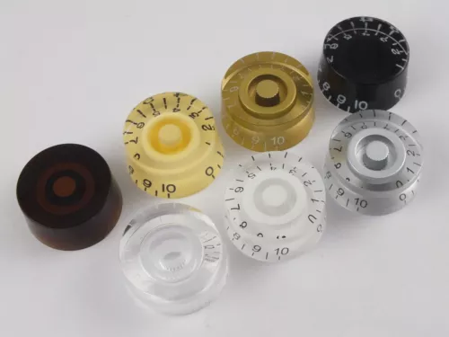SPEED DIAL KNOBS 24 spline fits USA Gibson electric guitars CTS Pots 7 Colours