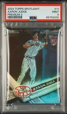 PSA 9 - 2024 Topps Spotlight Aaron Judge #11 Encased Premium Parallel 2/3