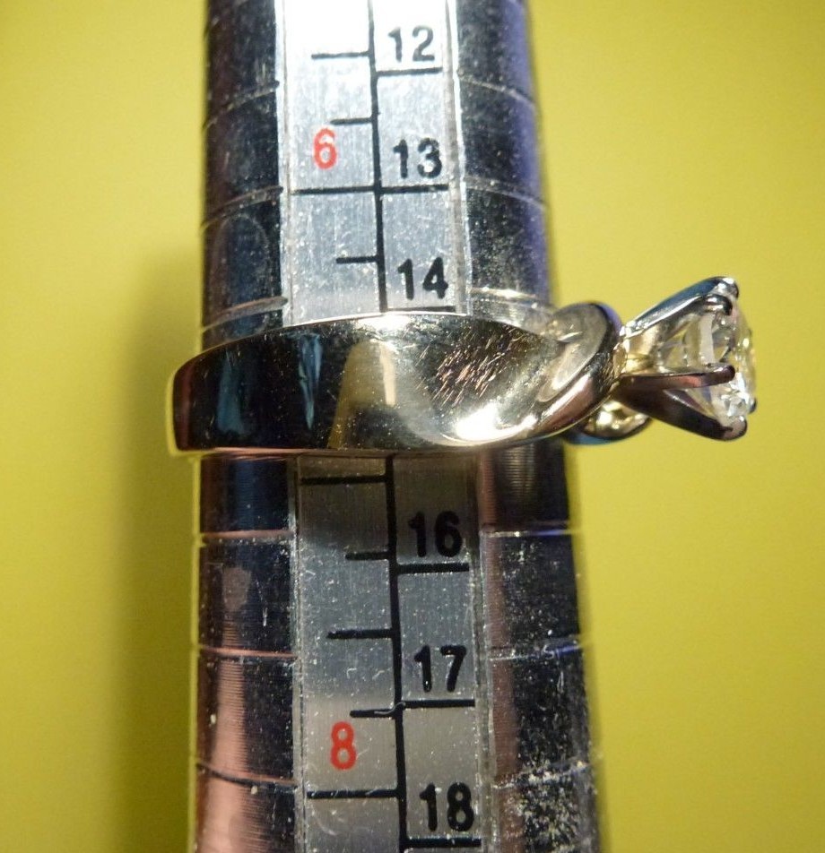 .62ct Natural Diamond Solitaire Ring, solid 14k y… - image 8