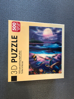Puzzle Schildkröten Tiere 3D Effekt 500 Teile NEU & versiegelt Interlitho