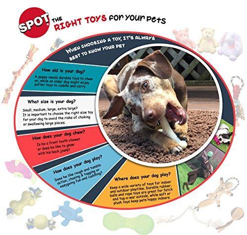 SPOT Vermont Style Fleece Bone 9" | Fleece Dog Toy | Plush Squeaky Toy | Dog - Foto 2 di 4