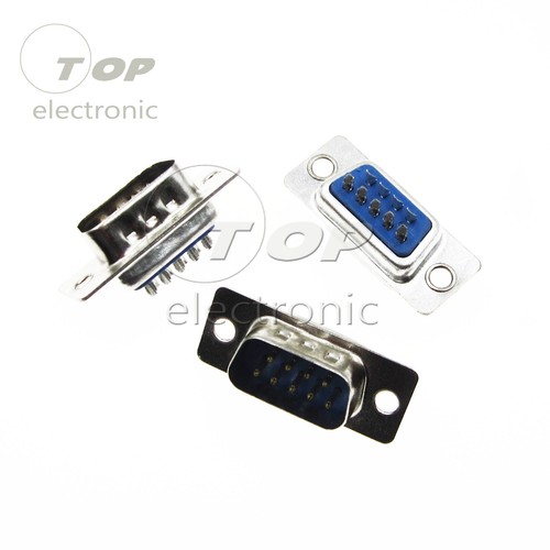 10PCS VGA Male Plug DB9 9P D-SUB 2 Rows Solder Type Connector Socket PC - Picture 2 of 6
