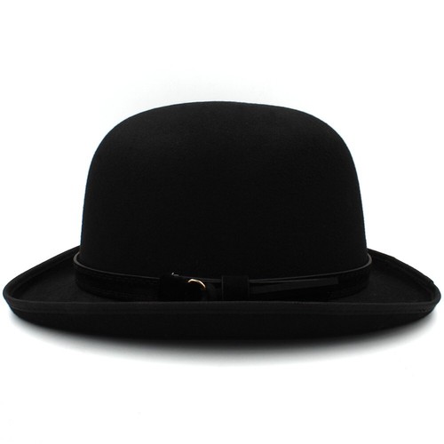 Klassische Bowler Hüte Retro Fedora Sonnenhut Jazz Derby Kappen für Herren Damen 7 1/8-7 3/8 - Bild 9 von 27