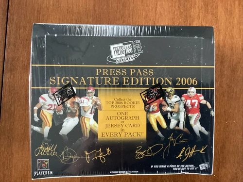 2006 Press Pass Signature Edition Football Hobby Box -12 Autos Or Memorabilia
