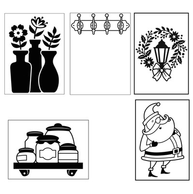 Prägeschablone C6 Hintergrund Weihnachten Embossing Folder Darice 19