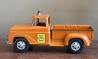 Vintage 1950’s Orange Tonka STATE HI-WAY DEPT STEPSIDE PICKUP Truck