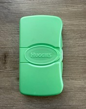 Huggies Green Travel Baby Diaper Wipes Carrying Case Hard Plastic EMPTY READ Vtg