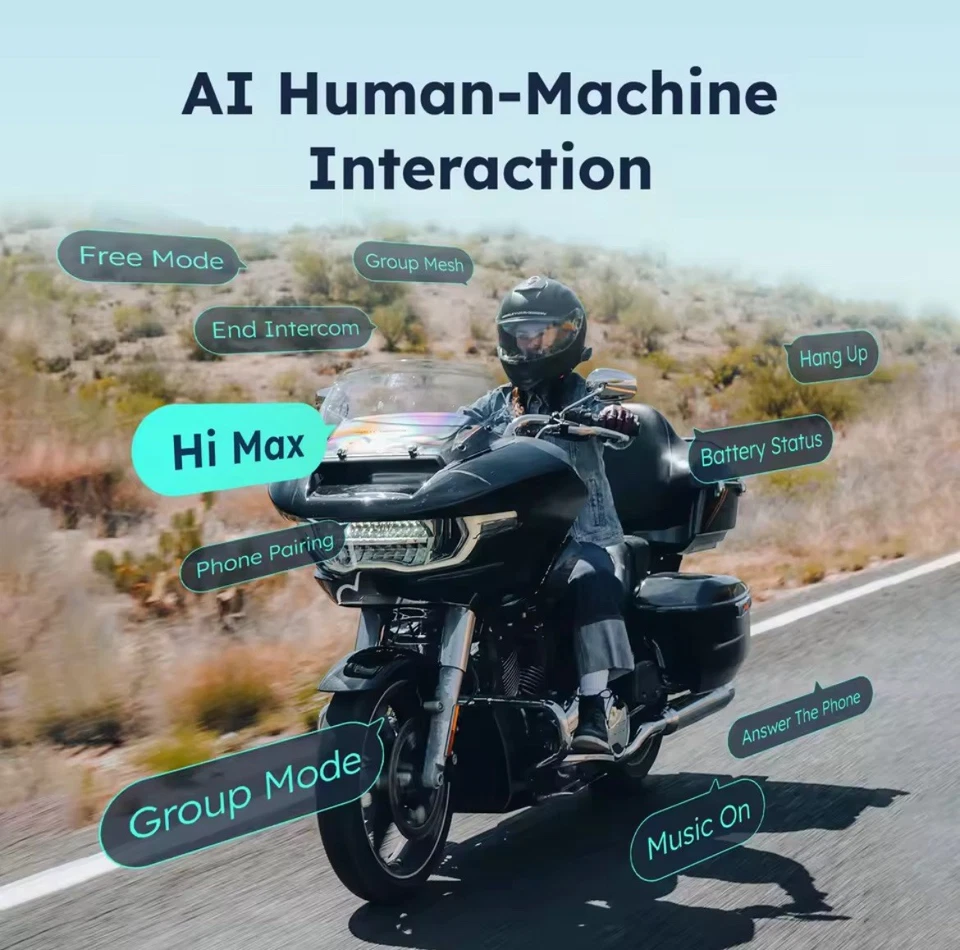 ASMAX F1 Helmet Intercom - For Motorcycles/Motorbikes/Helmets - AI Assistant - Image 3 of 4