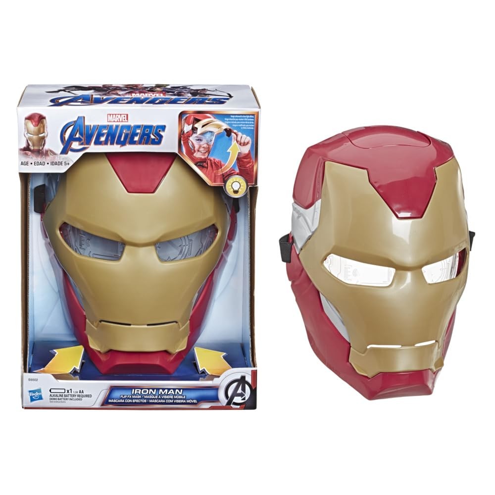 Marvel Vengadores Máscara de Iron Man con Efectos Luminosos al Levantarla, Jugue