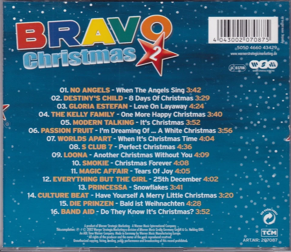 Weihnachten CD SALE Bravo Christmas Volume 2 Das Original 16 Hits zum Fest Pop - Bild 2 von 4