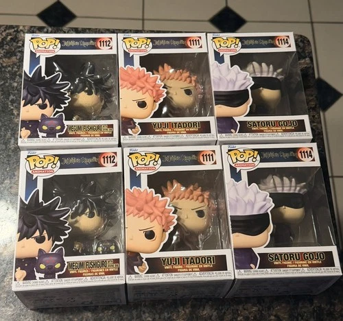 Lot of 6 Jujutsu Kaisen Funko Pop Figured Satoru Gojo Yugi Itadori Megumi 2 Each