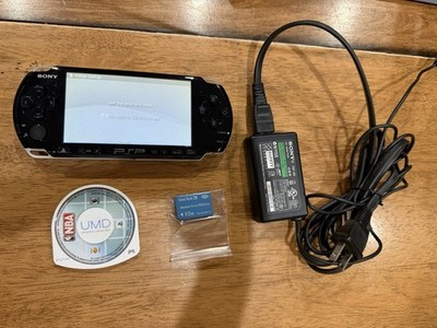 Sony PlayStation Portable PSP-3001 Black Handheld Console W/ Charger & Game
