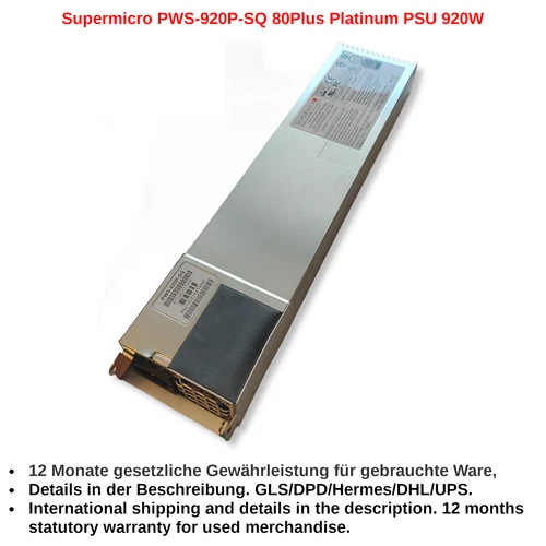 Supermicro PWS-920P-SQ 80Plus Platinum PSU 920W