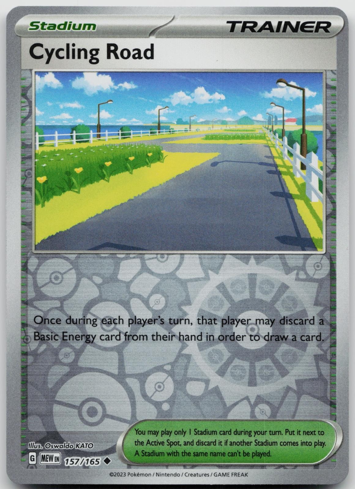 Cycling Road 157/165 Uncommon 151 Pokemon Reverse Holo Near Mint