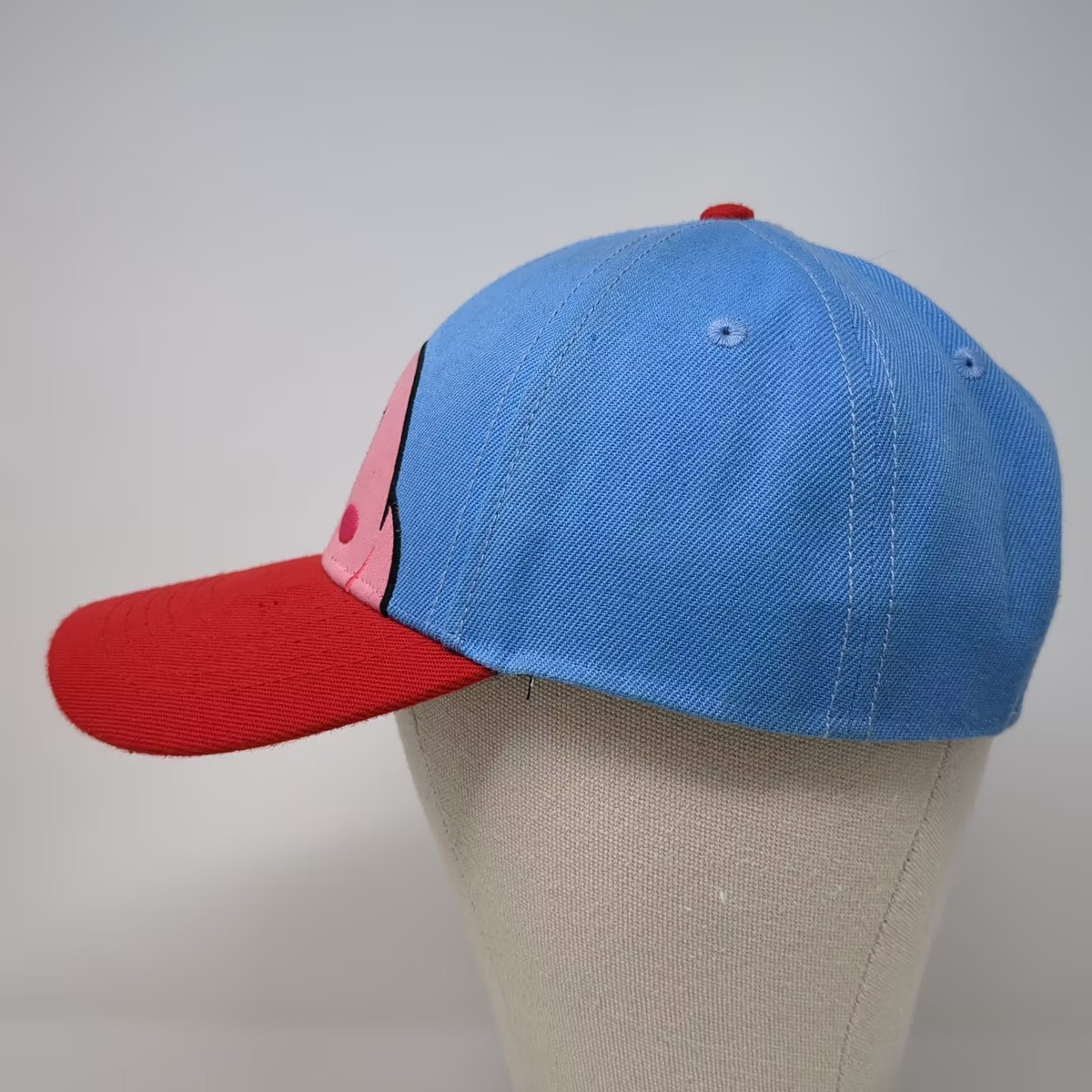 Nintendo Kirby Blue Red Snapback Hat OS Embroidered Underbrim