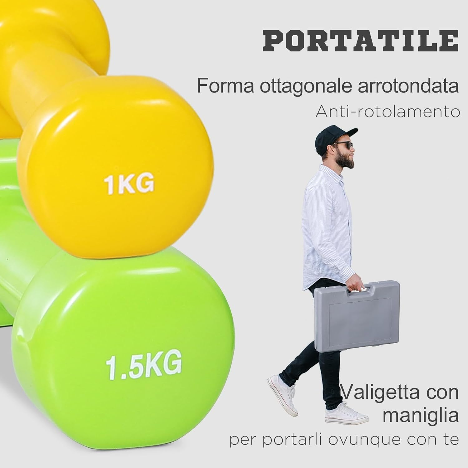Set di Manubri da 10Kg con Valigetta foto 5