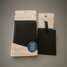 Protégé Passport Holder with RFID Protection with Luggage Tag Set