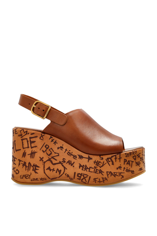 Chlo - Women - Wedge sandals Maxime - Brown 242690₽
