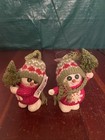 Department 56 Billy Buttons Christmas Ornaments Snowman With Trees Set Of 2