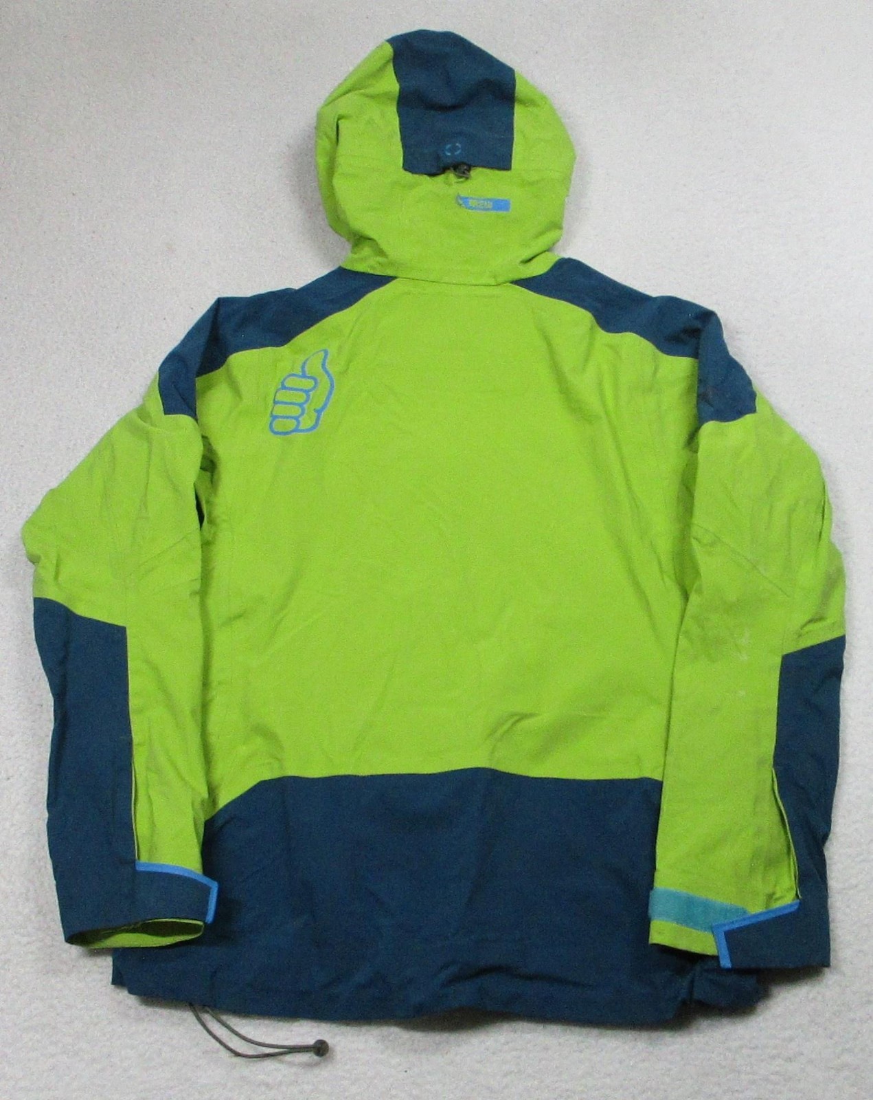 Trew Gear Jacket Womens Small Green Blue Touring Line Waterproof Hooded Ski