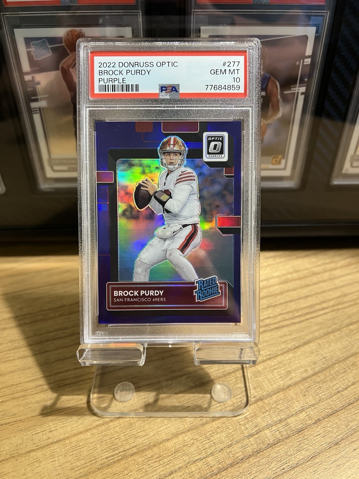 JERSEY MATCH #13/50 (1/1) 2022 Donruss Optic Brock Purdy Purple #277 PSA 10 RC