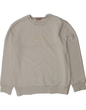 Maglione felpa grafica bambina ELISABETTA FRANCHI 8-9 anni bianco sporco DJ72