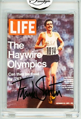 1976 -FRANK SHORTER- OLYMPICS Signed/Autograph/Auto LIFE Magazine Card