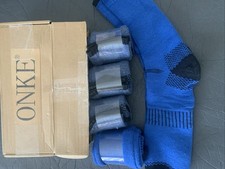 5 Pairs Men Merino Wool Socks Cold Weather Winter Ski Socks Denim  Blue NEW