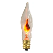 Package of 4 - C7 Flicker Flame 120v Candelabra Base Light Bulb