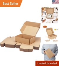 Sturdy Brown 10x7x3 Inch Shipping Boxes - 25 Pack for Small Business Needs