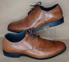 Stacy Adams Garrison 24916-221 Men's 12 W Brown Leather Wingtip Oxford Shoes