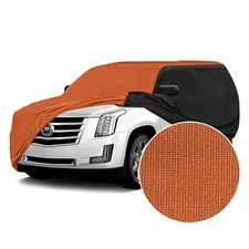 For Jeep Cj7 76-86 Car Cover Satin Stretch Indoor Inferno Orange Custom Car