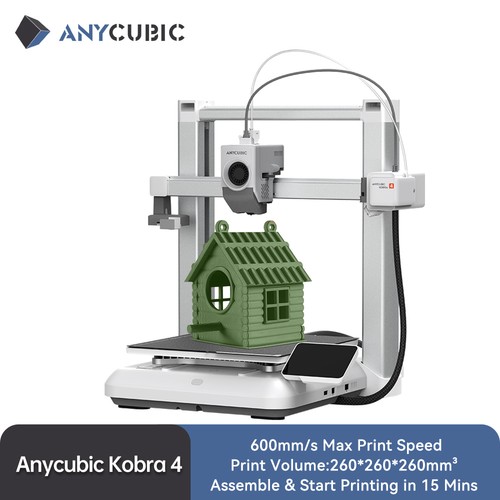 ANYCUBIC Kobra 4 3D Printer 600mm/s Quickly Assemble & Start Printing