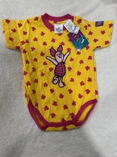 Vintage Disney Piglet One Piece from Winnie The Pooh Yellow Baby Size 12 Months