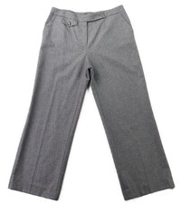 ESCADA Womens EU 44 US 14 Gray Pleated Wool Cashmere High Waist Rise Dress Pants