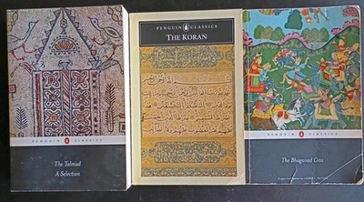 Penguin Classics Lot of 3 Holy Books: Talmud, Koran, Bhagavaad Gita
