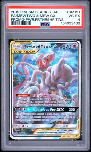 Mewtwo & Mew-GX graded PSA 4 for sale on eBay