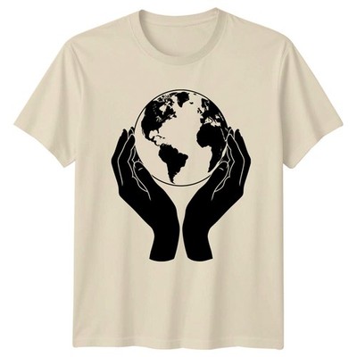 Hands Holding The World Protection T-Shirt Earth Day Environmentalism