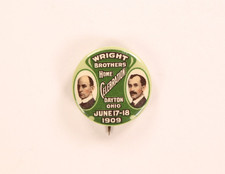 RARE 1909 Wright Brothers Home Celebration Dayton Ohio Pinback Button