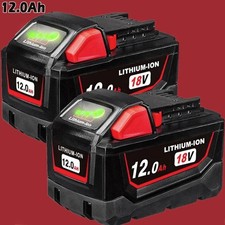 2PACK 12.0Ah Battery Replace Milwaukee For M18 18V Extended Capacity 48-11-1860